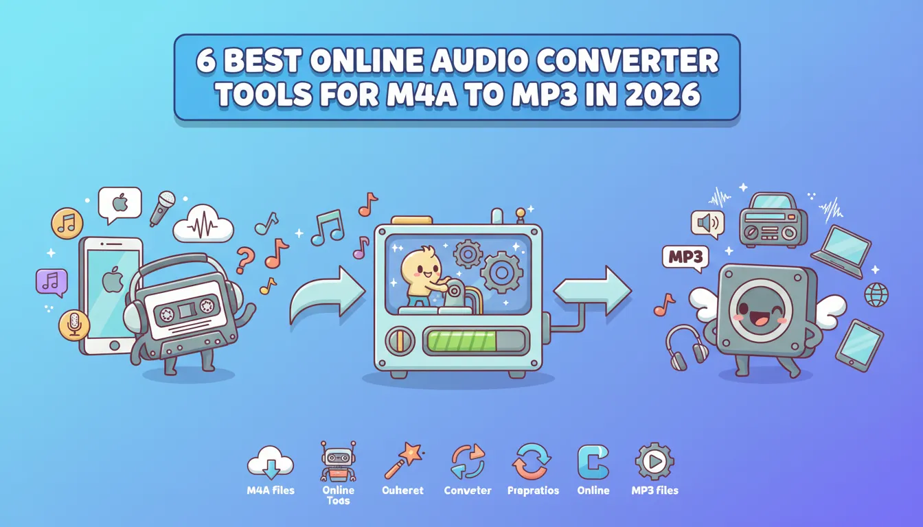 6 Best Online Audio Converter Tools for M4A to MP3 in 2026 | AudioConvert