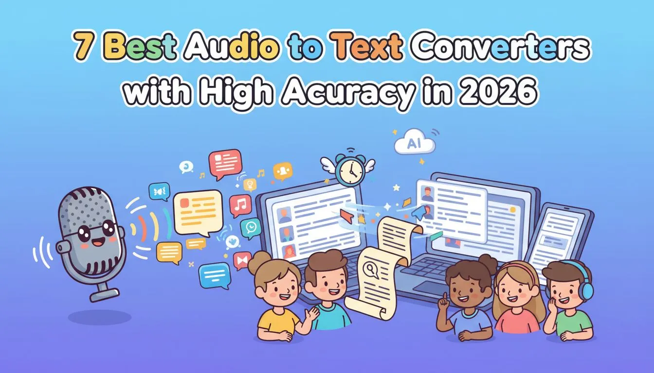 7 Best Audio to Text Converters with High Accuracy in 2026 | AudioConvert